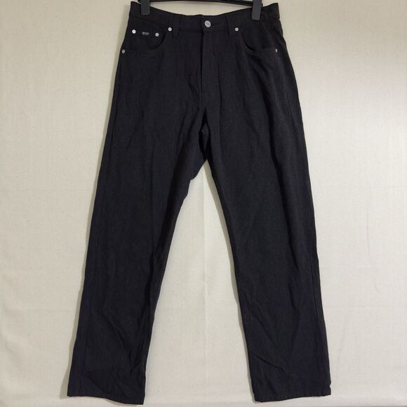 HUGO BOSS ALABAMA Vintage Trousers Size W34 L32 Regular Fit Grey Wool - Picture 1 of 11